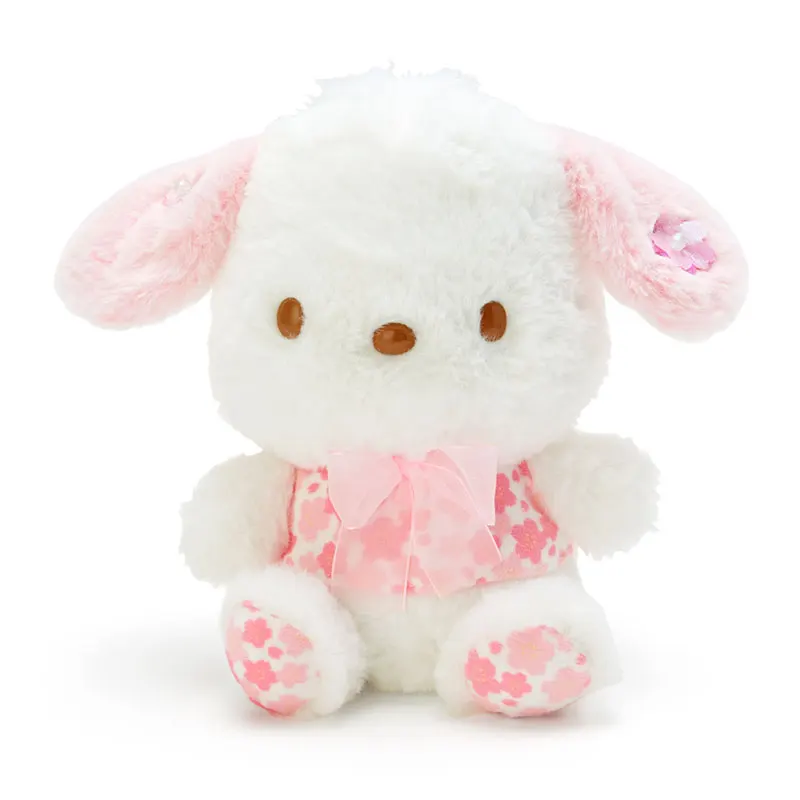 New Cute Pink Sakura Pochacco Dog With Cherry Blossoms Plush Stuffed Baby Kids Toys Dolls Children Girls Gifts 20cm