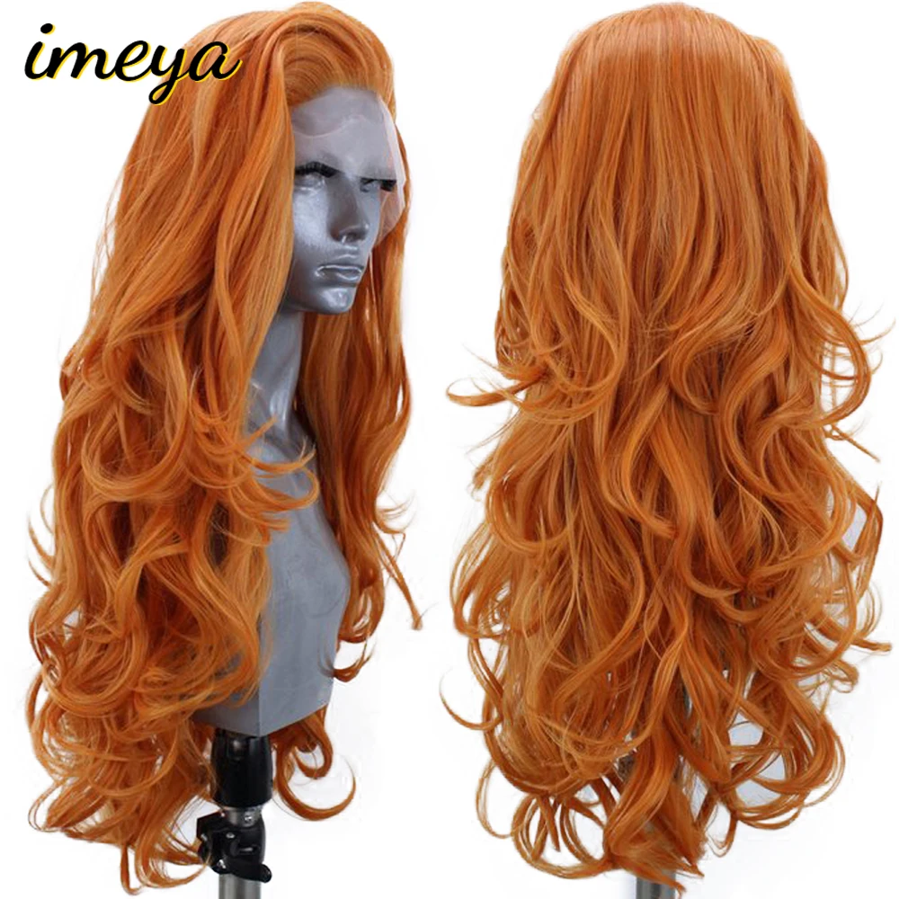 

Imeya 150% Density Loose Wave Synthetic Lace Front Wigs Heat Resistant Wigs High Temperature Fiber Long Hair Wig for Women