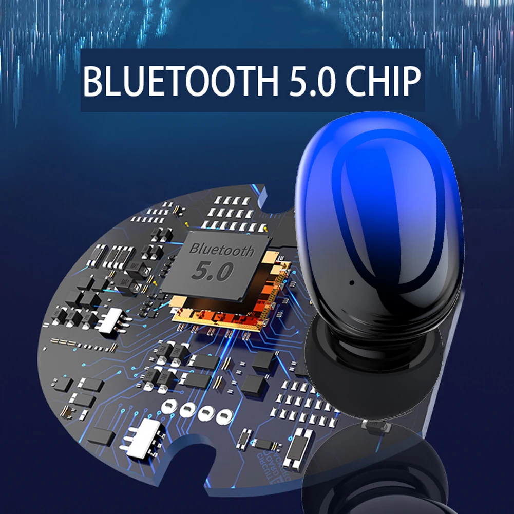 Bluetooth наушники erlies с сенсорным экраном и светодиодный ным индикатором уровня