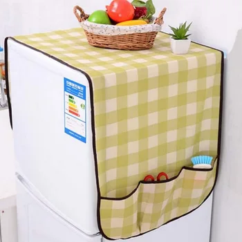 

Pastoral Refrigerator Dust Cover Universal Cover Towel Universal Storage Bag Refrigerator Cover Kitchen Storage Basket