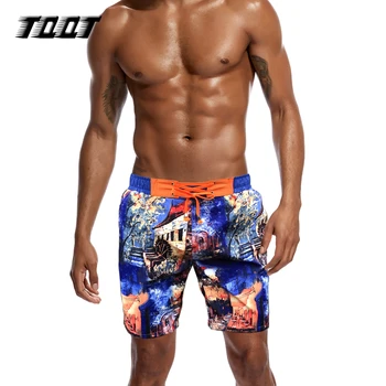 

TQQT Men'S Shorts Colourful Boardshort Pockets Bermuda Castle Swimwear Mesh Short Summer Swimwear Men Regular Shorts Mens 7P0101