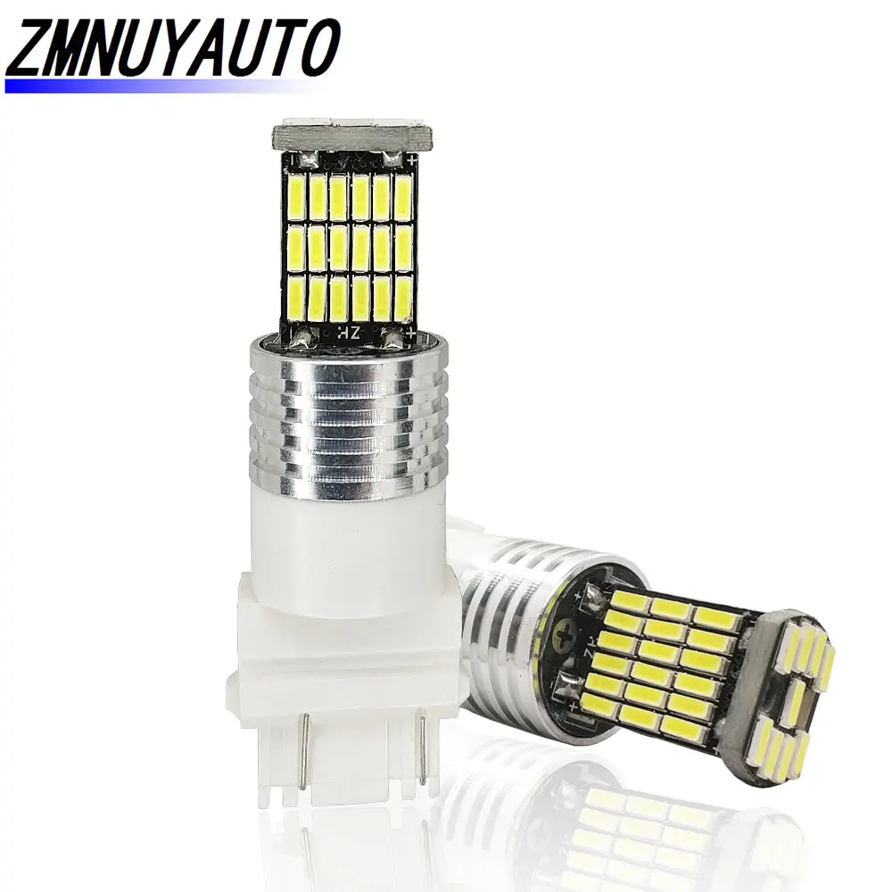 

2PCS T25 3156 3157 Led Bulb P27W P27/7W Led 45 4014SMD Car Driving Lamp Brake Reverse Parking Lights White Red Amber 12V