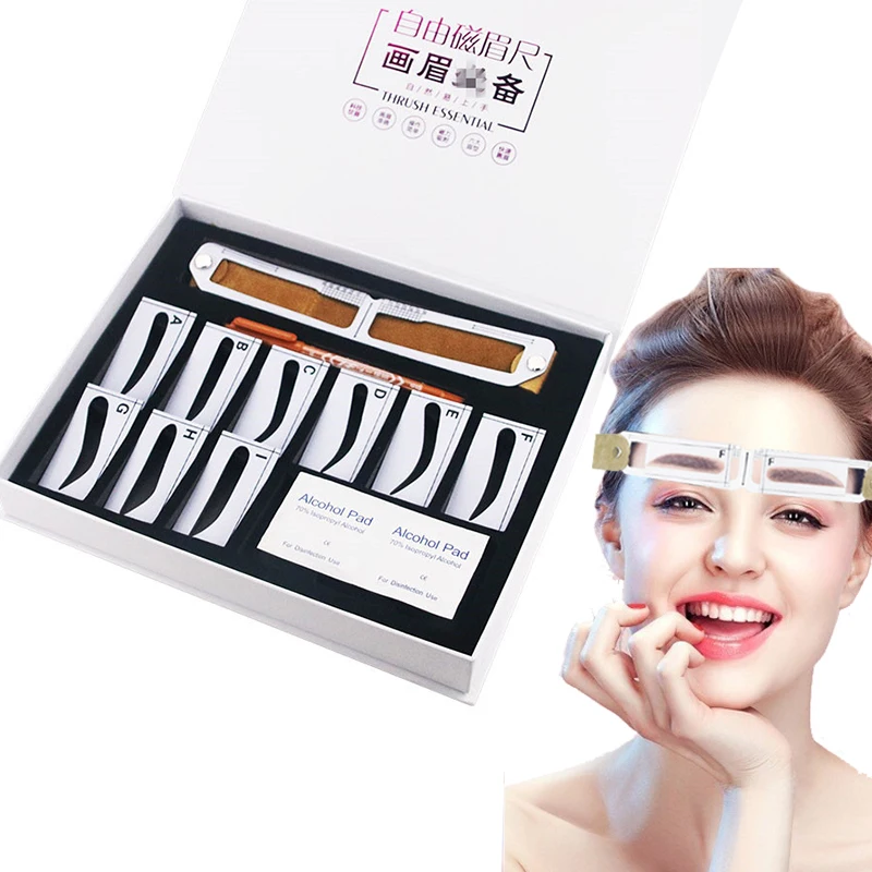 

Magnetic Microblading Makeup Brow Measure Eyebrow Guide Ruler Permanent Tools drop shipping