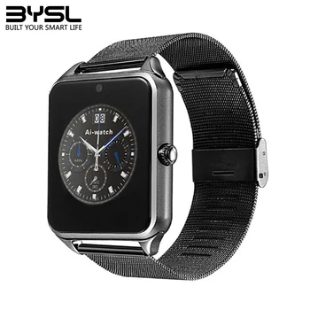

BYSL Higher Quality Z60 Smart Watch Metal Strap Bluetooth Wrist Smartwatch Support Sim TF Card For Android IOS PK A1 S8