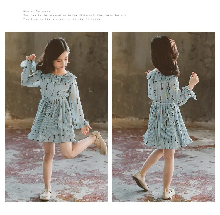 School Teenagers Big girls chiffon Dress Little girls Floral Dresses Spring 2020 kid clothes for 3 4 5 6 7 8 9 10 11 12 13 years (11)