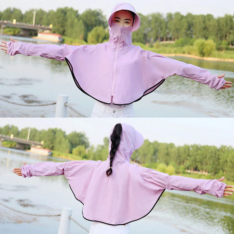 Солнцезащитная шляпа с УФ защитой одежда рубашка длинными рукавами Для женщин