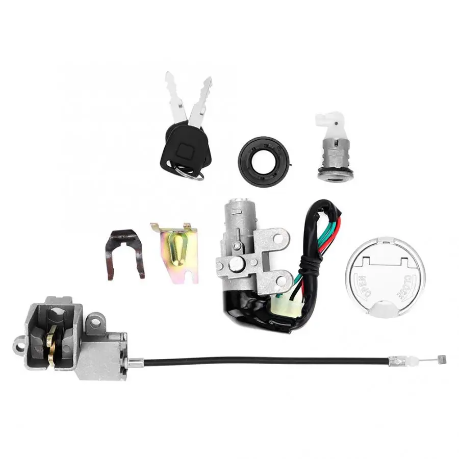 Ключ зажигания замок набор для GY6 110 150 250cc 49 50cc Скутер мопед, велосипед