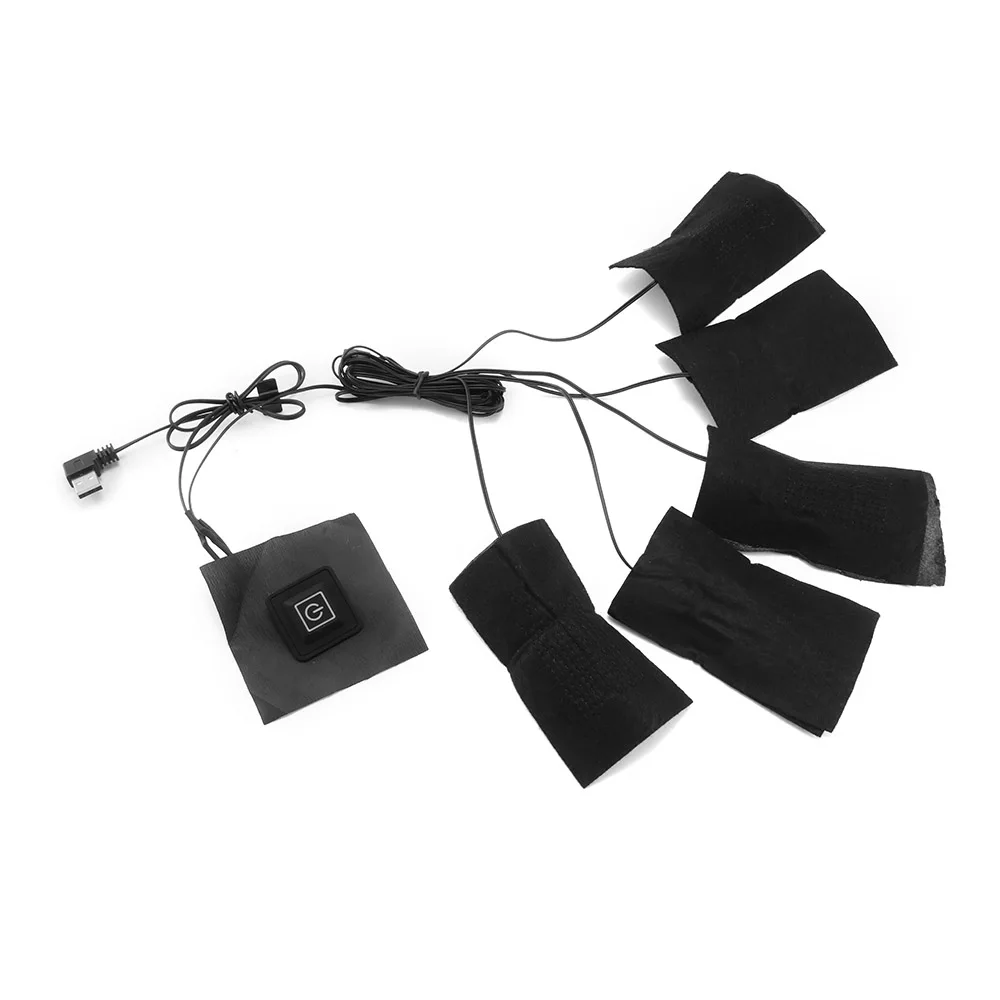 Электрические нагревательные колодки тепловая одежда грелка с подогревом мобильный потепление USB переключатель для DIY с подогревом одежды