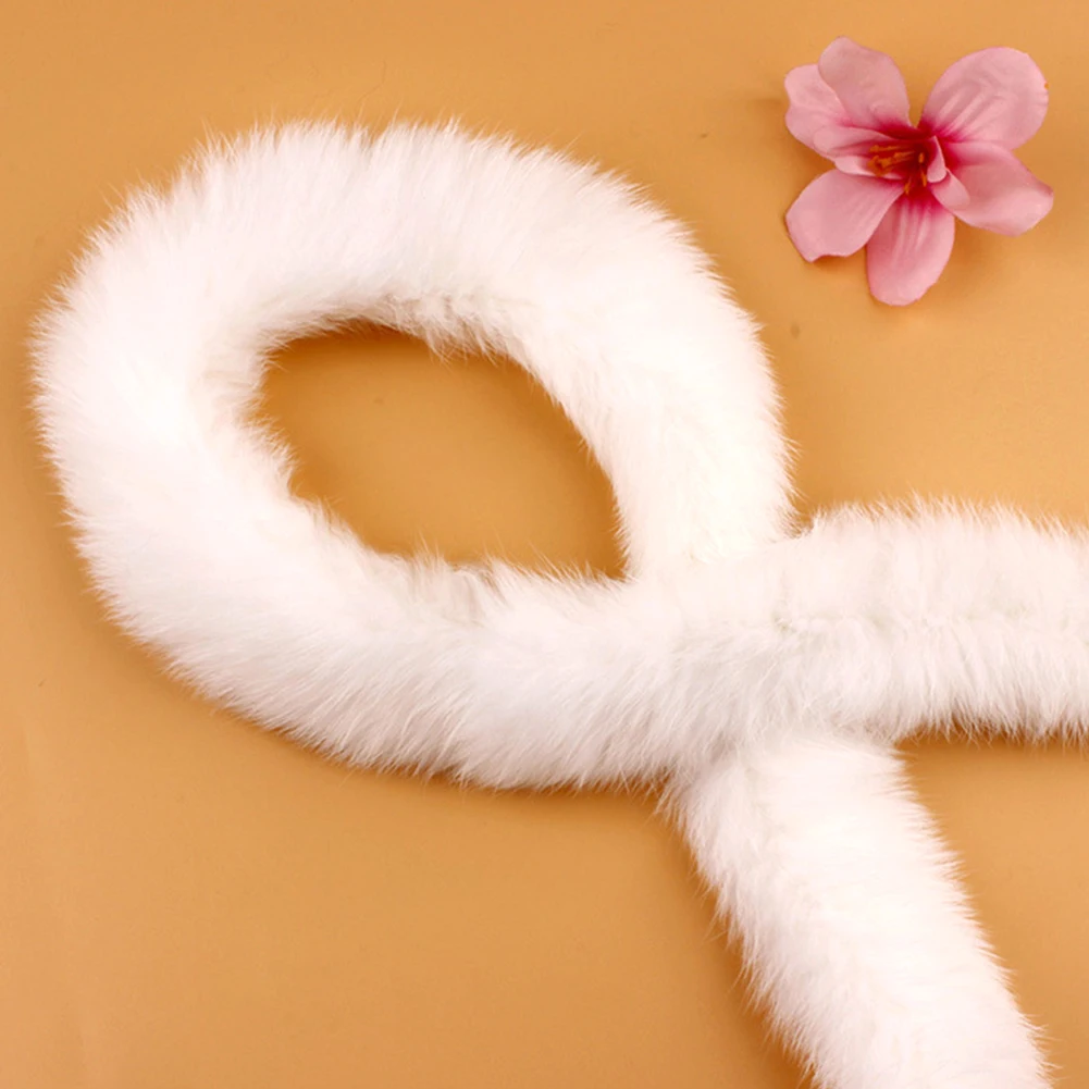 Швейные аксессуары из искусственного меха кролика Пушистый пуховик Обрезной костюм "сделай сам" ленты