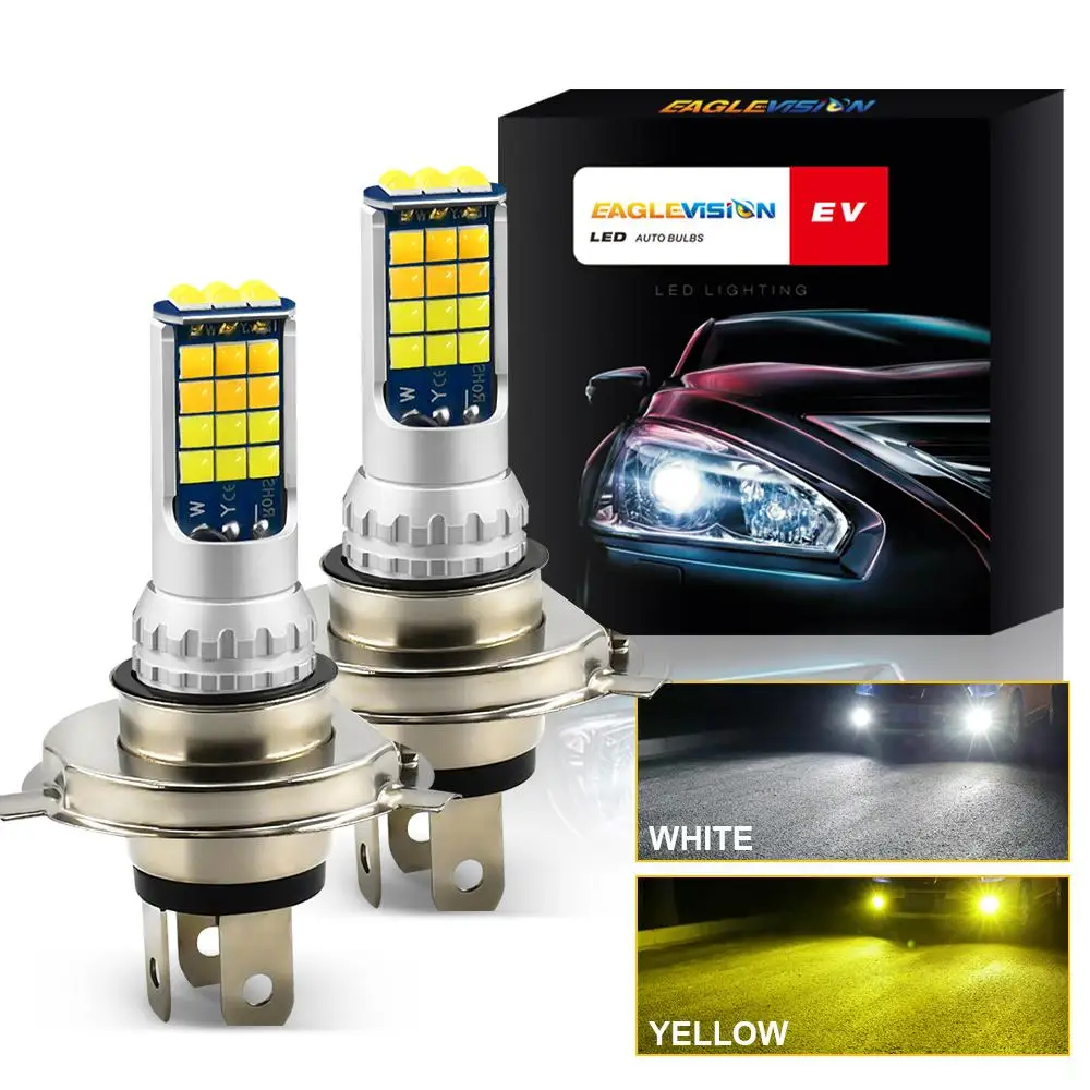 

2PCS LED Bulb Super High Brightness Canbus 30W 3000LM Daytime Running Lights IP67 waterproof Dual-color Car LED Fog Light