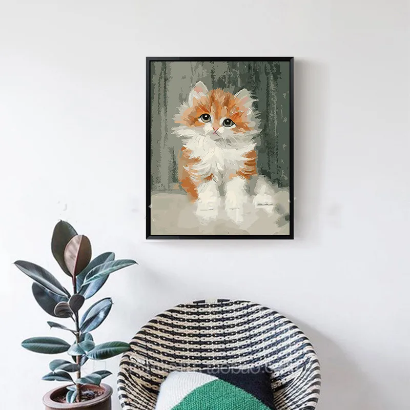 Meivn дом домашних кошек животное бутик Рамка DIY картина по цифрам набор ручной работы акриловая краска Заказные фоторамки масляная краска ing Изысканный Рождество Хэллоуин День Святого Валентина День рождения банкет - Цвет: o4006