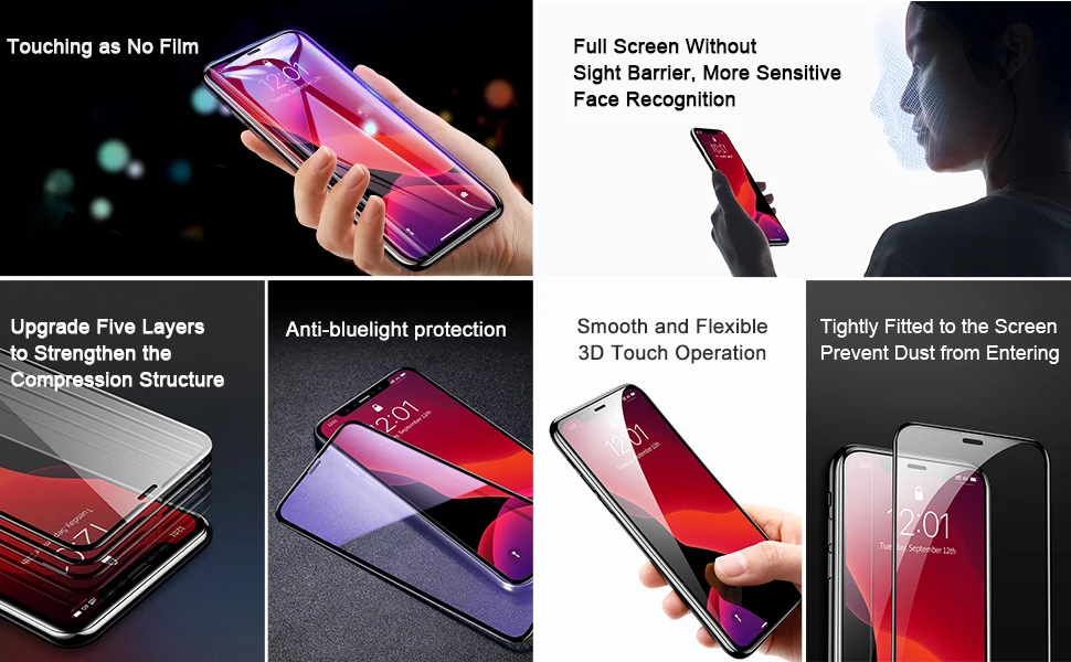 Baseus 2 шт 0,3 мм Защита экрана для iPhone 11 Pro Max Xs Max Xr X 11Pro полное покрытие защитное закаленное стекло для iPhone11 Pro