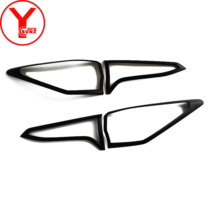 Черный хвост светильник крышка для Toyota Hilux Fortuner SW4 2016 2017 2018 2019 хромированный