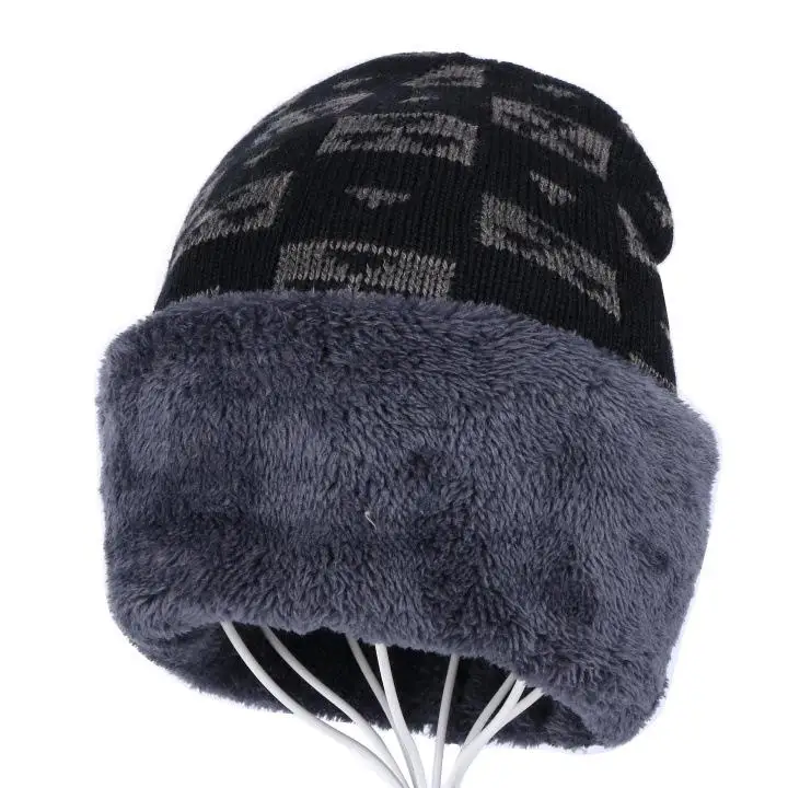 Новинка, модная шапка унисекс, весна-зима, для женщин, Skullies, для мужчин, бини, для девушек, шапки, на каждый день, для спорта на открытом воздухе, теплая вязаная шапка - Цвет: Черный