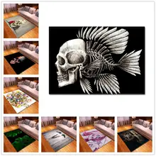 Скандинавские креативные коврики с черепом для гостиной, спальни, коврики, вечерние ковры для Хэллоуина, декоративные коврики для детской комнаты, дома, кухни