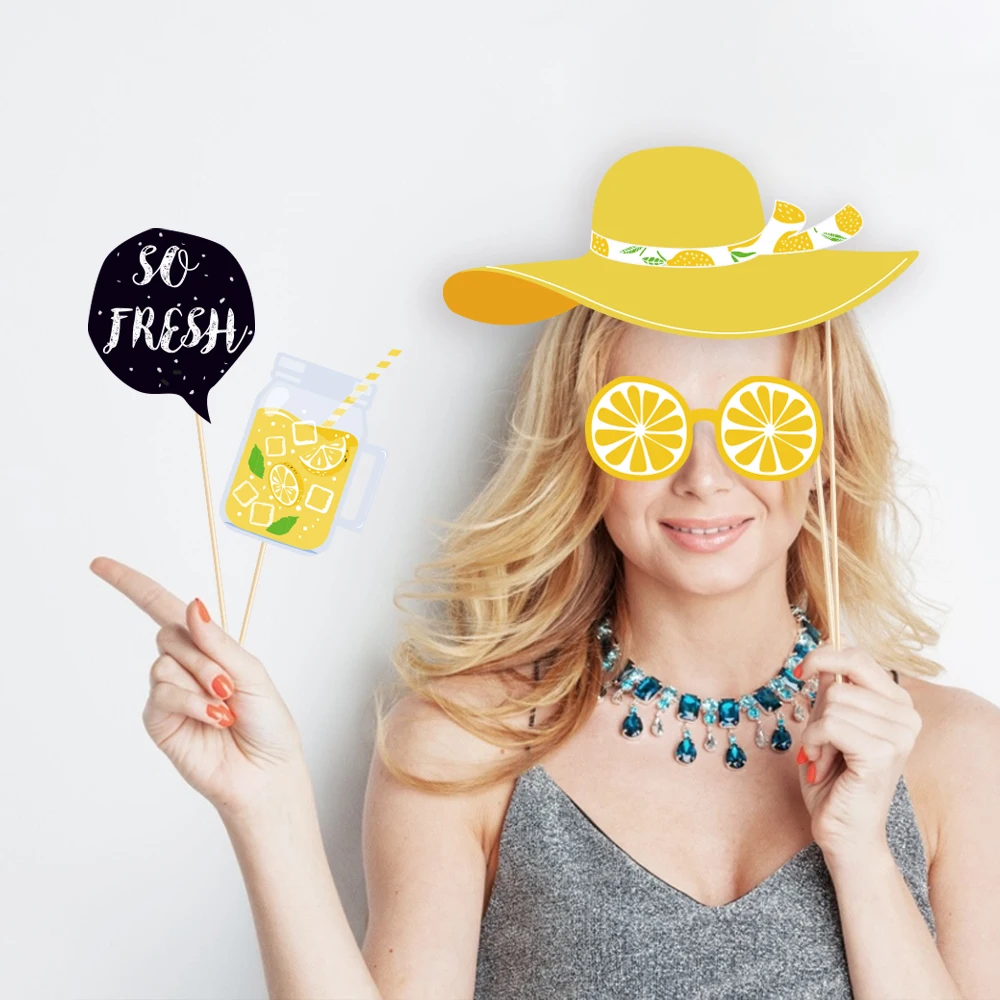 Let's Lemon Party Decorations DIY реквизит для фотостудии летние свежие фрукты вечеринки