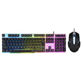 

FA-T20 USB Gaming Keyboard and Mouse Wired keyboard 104 Keys LED Backlight Mechanical Wired Gaming Keyboard Mouse Set For PC
