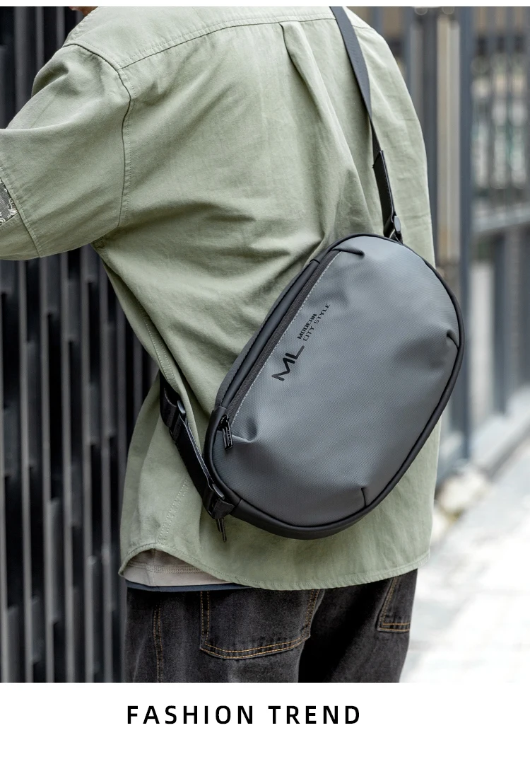 MOYYI Outdoor Sport Wasserdichte Umhängetasche Männer Grau Nylon Mode Lässig Reisen Beste Telefon Tasche Taille Schulter Seite Tasche – Detail 11
