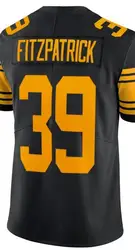 Custom Embroidery For Men Women Kid Youth Minkah Fitzpatrick Black Yellow American Football Jersey