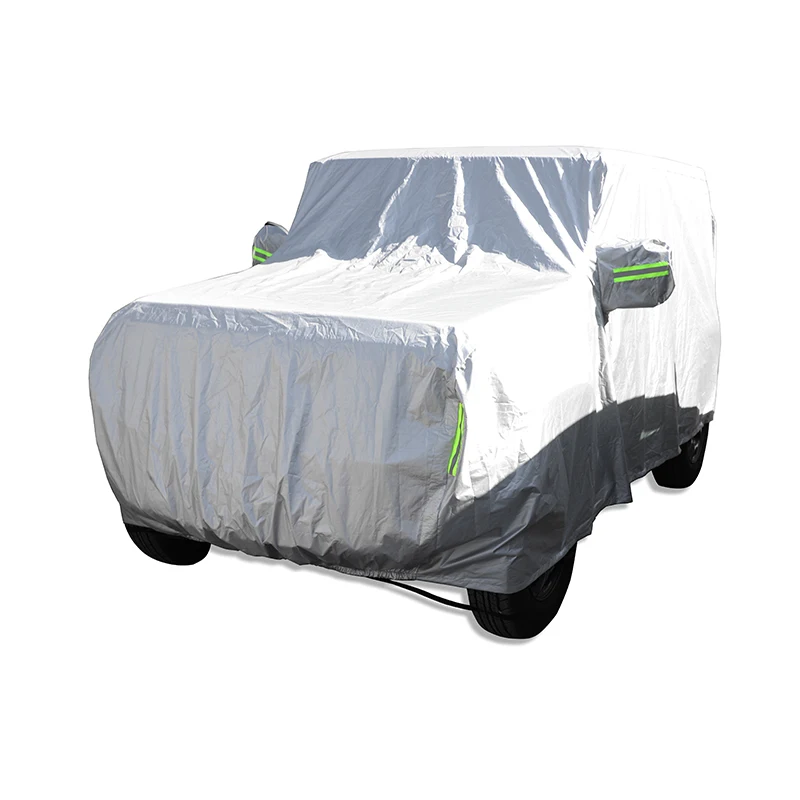SHINEKA автомобильный чехол для Suzuki Jimny+ Автомобильный корпус Защита от солнца, дождя, Пылезащитный Водонепроницаемый чехол Защита от солнца и УФ-излучения щит для Suzuki Jimny - Название цвета: Серебристый