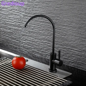 

Mutfak Bataryası Water Filter Kitchen Faucet Black Single Handle Deck Mount Kitchen Sink Tap Bombe Peinture Noir Filtered Faucet