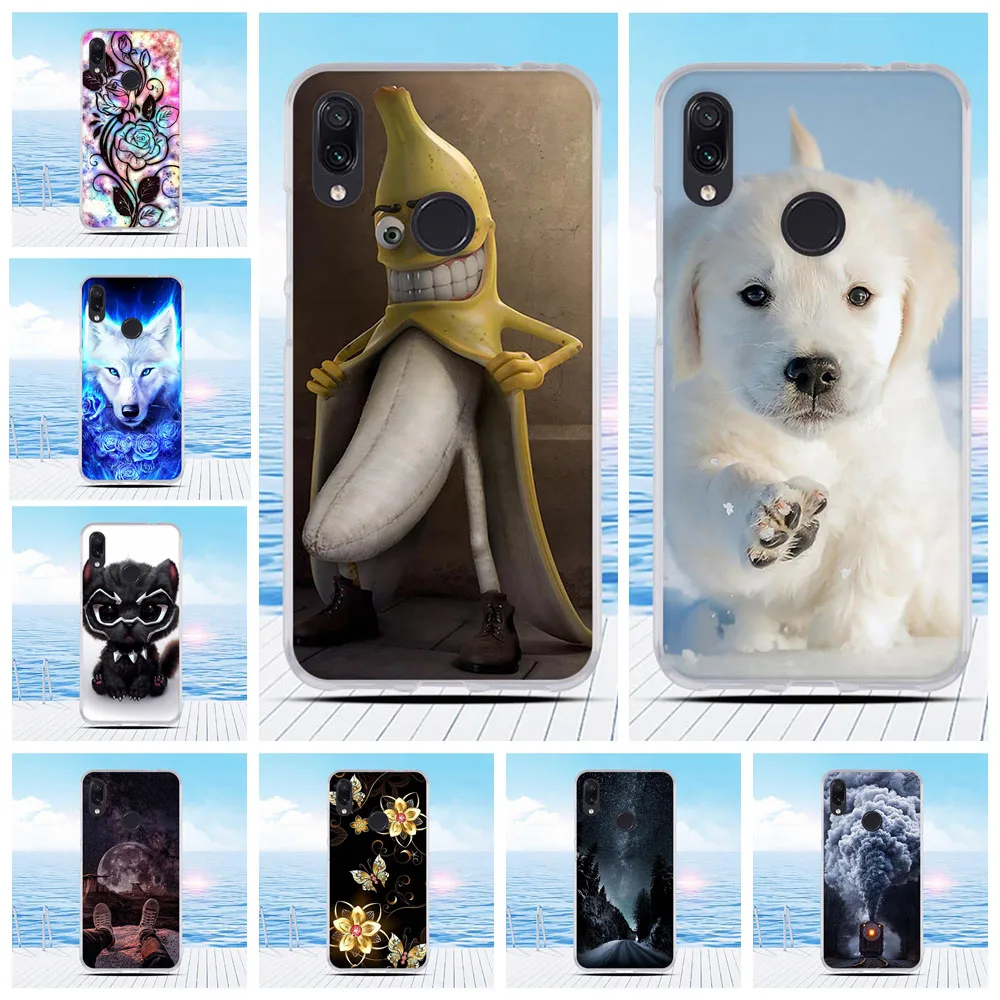 

Cute Coque For Xiaomi Redmi Note 7 Pro Case Cartoon Printing For Xiaomi Redmi Note 7 Bumper 3D Coque 6.3" Ultra Slim Silicone