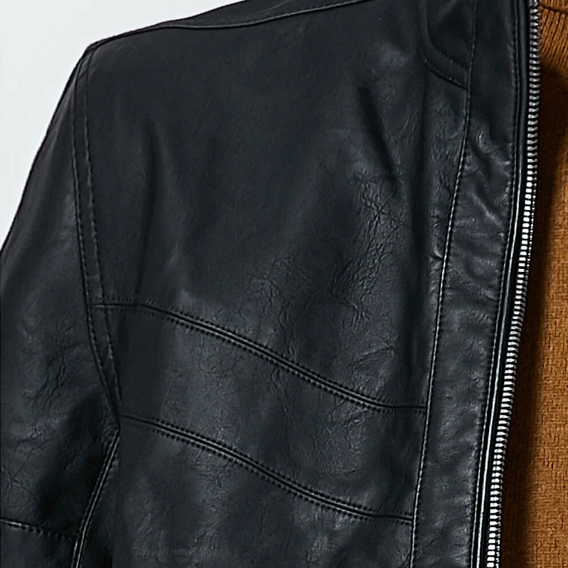 Xiaomi Mijia Hooded Detachable Trendy Motorcycle Jacket PU Material Hard and Elegant Detachable Cla