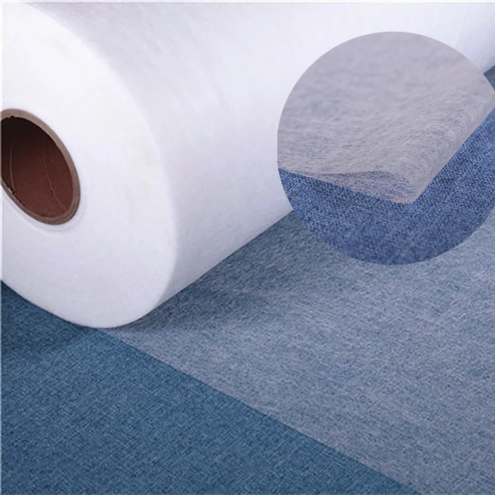 1×1.5m Nonwoven Fusible Interlining Easy Iron on Sewing Fabric Double Side Fusible Film Linings DIY Sewing for Garment