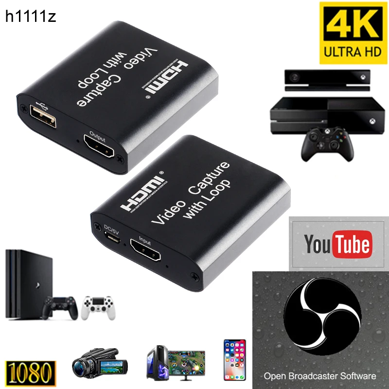 Hd 1080p 4k Hdmi Video Capture Card Hdmi To Usb 2.0 Video Capture Board