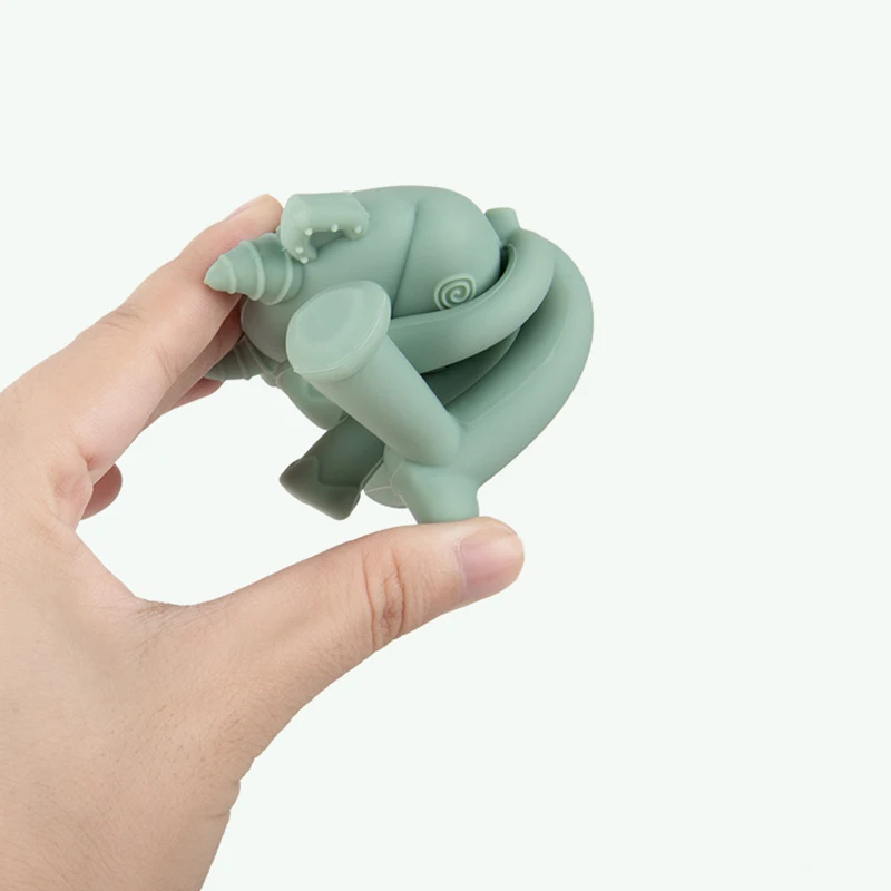 Силиконовые Милые 3D Прорезыватели для зубов в виде коровы, Детские кольца-Прорезыватели в виде животных, не содержит бисфенола, Детские милые Мультяшные жевательные подвески, детские игрушки-прорезыватели для зубов