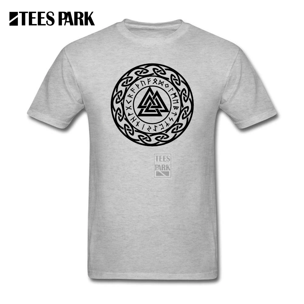 Мужские футболки Valknut Wotan's Knot Runes Odin Walhall Vikings для взрослых 100% хлопок короткая