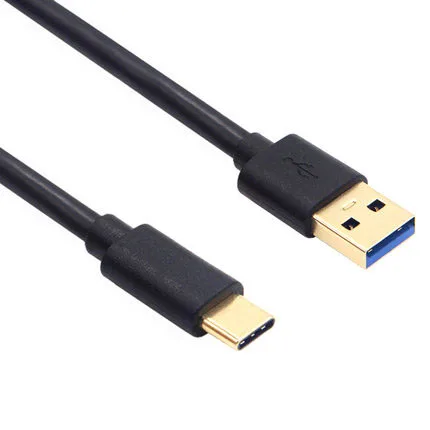 Type-C elbow to USB3.0 male straight data cable 90 degree right angle 10G charging data cable 0.25m 0.5m 1.5m 1m For Charger