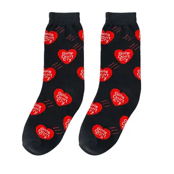 

1 Pair Autumn and Winter Long Tube College Wind Female Socks Women Sweet Heart Socks Women Long Tube Cotton Socks