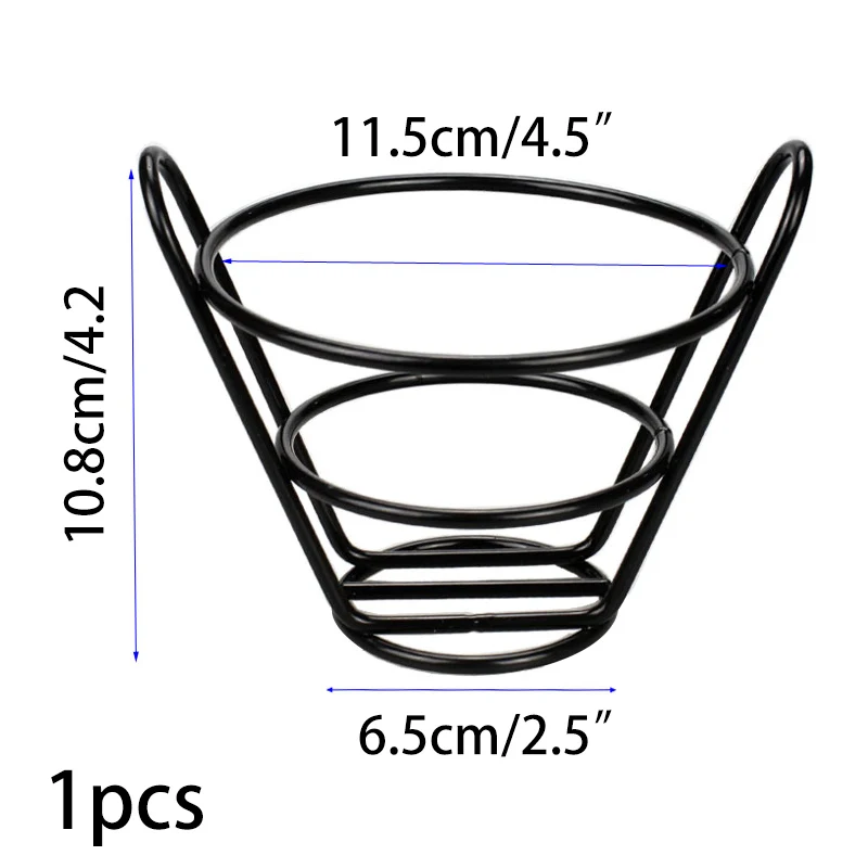 1pc black basket Курица держатель стенд для хранения закусок из нержавеющей стали картофель фри сервировочная корзина отель посуда фаст-фуд лоток кухня специальный - Цвет: 1pc black basket