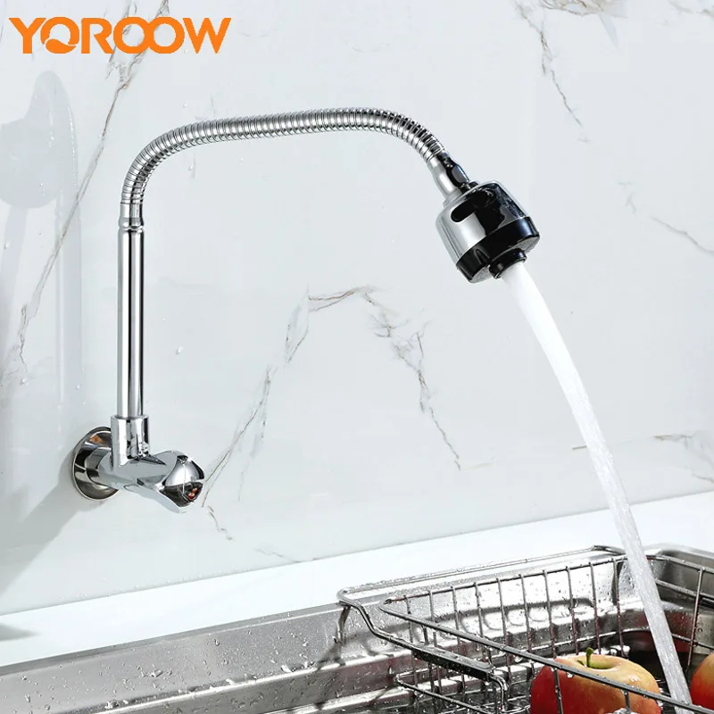 

Black Pull Out Faucet Wall Mounted Kitchen Taps For Sink Silver Kitchen-faucets Extension Swivel Watertap Wash ALH0016 3