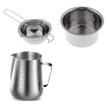 

Boiler Long Handle Wax Melting Pot,Pitcher & Mixing Spoon Candle Soap Making,DIY Scented Candle Hand Craft Tools 3Pcs