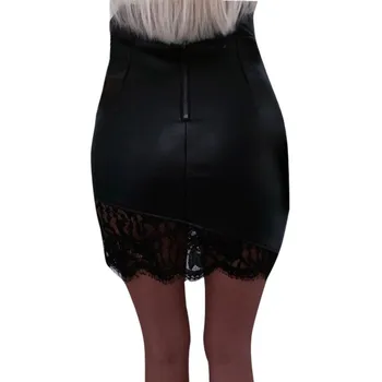 

2020 New Ladies Spring And Autumn Sexy Skirt Sexy Hip Lace Up Zip Skirt Women Slim Sexy Hollow Out Skirt