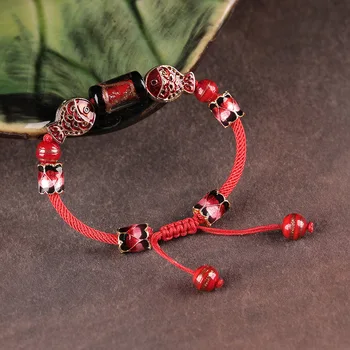 

cute Red String Rope Glaze Bracelets for Girl Women Personalize Red Thread Bar Cute Romantic Fish Bangle Causal Pulseira