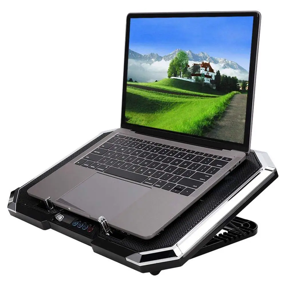 

18inch Low-noise Gaming Laptop RGB LED Light Cooler Six Fans Led Screen Two USB Ports Laptop Cooling Pad Notebook PC Stand