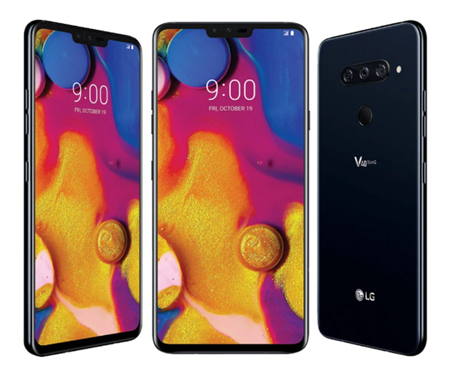 LG V40 ThinQ V409N Original Unlocked LTE NFC Android Phone Snapdragon 845 Octa Core 6.4" 16MP 6GB&64GB128GB Fingerprint