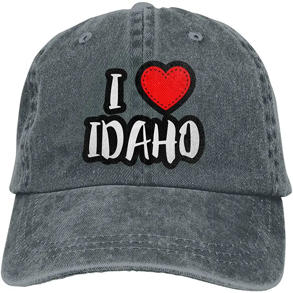 Регулируемая джинсовая бейсболка для мужчин и женщин I Love Idaho Snapback