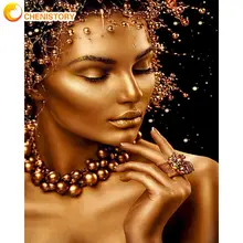 

CHENISTORY DIY Frame Painting By Number Women Figure Picture Coloring By Numbers Kits For Adults Handpainted Acrylic Paint Art