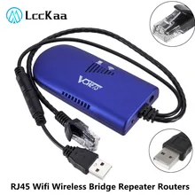 

LccKaa RJ45 Mini Wifi Wireless Bridge Wifi Repeater Routers wi-fi Dongle for Computer Networking Camera Monitor VAP11G-300M
