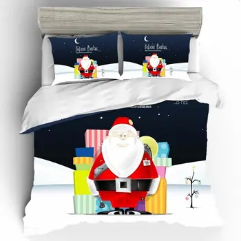 

Nightmare Before Christmas Bedding Set Duvet Cover Bed Sheets And Pillowcases Set Home Textile Santa Claus Bedding Set Custom