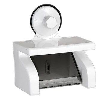 

Sucker Paper Holder Waterproof Bathroom Toilet Wall Sucker Roll Holder Tissue Box Paper Stand Rack Bathroom Organizer