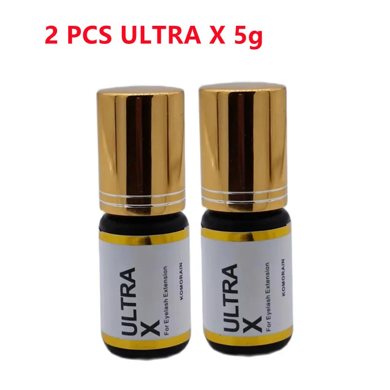 2Pcs Extra Strong Eyelash Extension Glue Semi ULTRA X 5g Korean original 1-2s Drying time Retention 7-8 Weeks Bonding Power |