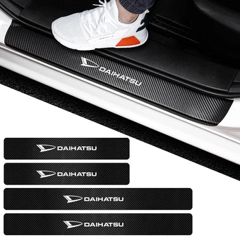 

4PCS Car Door Sill Stickers Carbon Fiber Threshold Protector Decals Anti-Scratch for Daihatsu Car Styling Decor Accessories