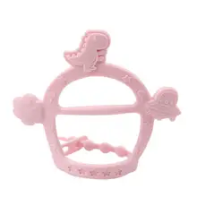 Anneau de dentition en Silicone pour bébé, jouet en forme de dessin animé, bord lisse, matériau de qualité alimentaire 