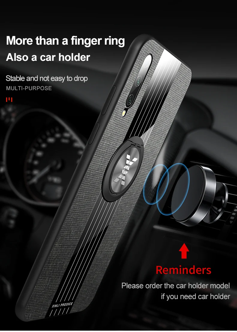 Автомобильный Магнитный защитный тканевый чехол для Xiao mi Red mi Note 8 7 6 5 k20 Pro Чехол для Xiaomi mi A3 A2 mi 9 8 Lite se 9t Pro CC9 чехол