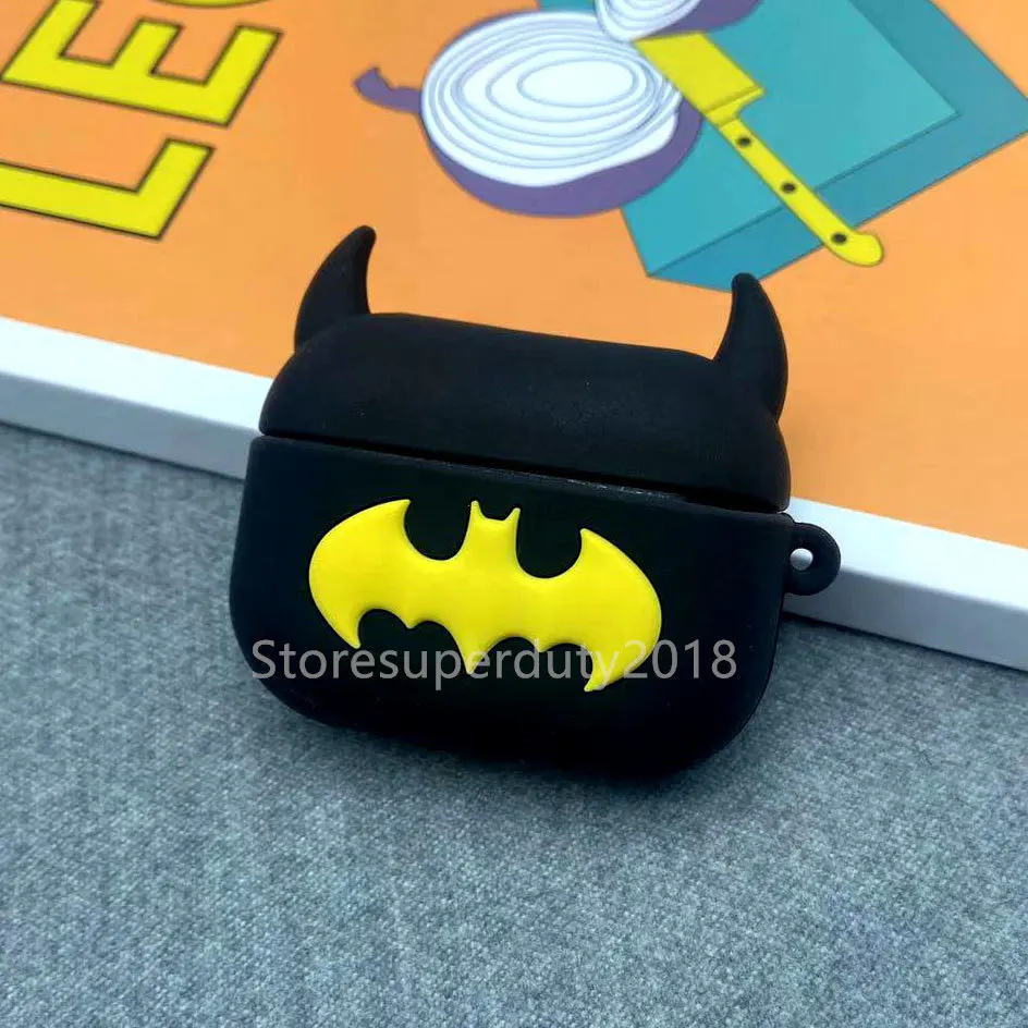 batman Милый чехол для Airpods Pro, беспроводной чехол для apple airpods Pro 3, чехол для Air Pods pro, силиконовый чехол для наушников, защитный чехол - Цвет: batman